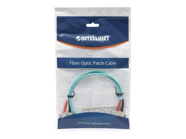 INTELLINET LWL Kabel SC/SC OM3 1m aqua Vorderansicht