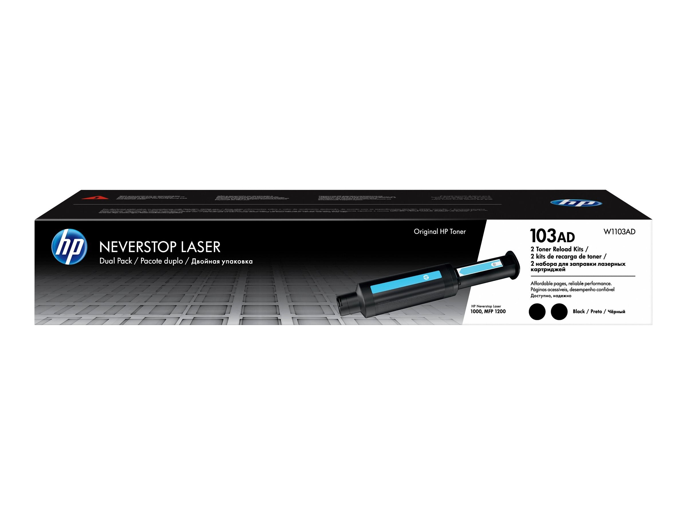 HP 103AD Neverstop Toner Reload Kit 2-Pack Vorderansicht