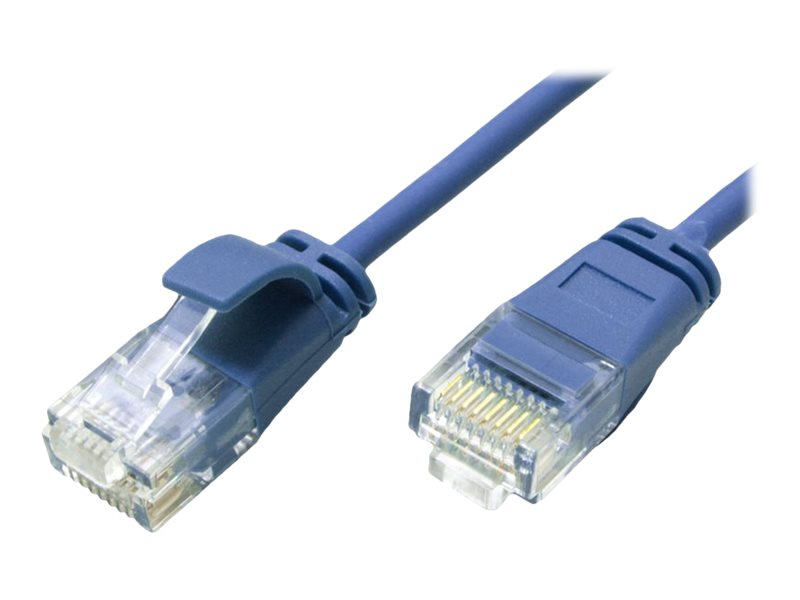 ROLINE UTP DataCenter Patchkabel Kat.6A Class EA LSOH slim blau 5m - Anschlussansicht