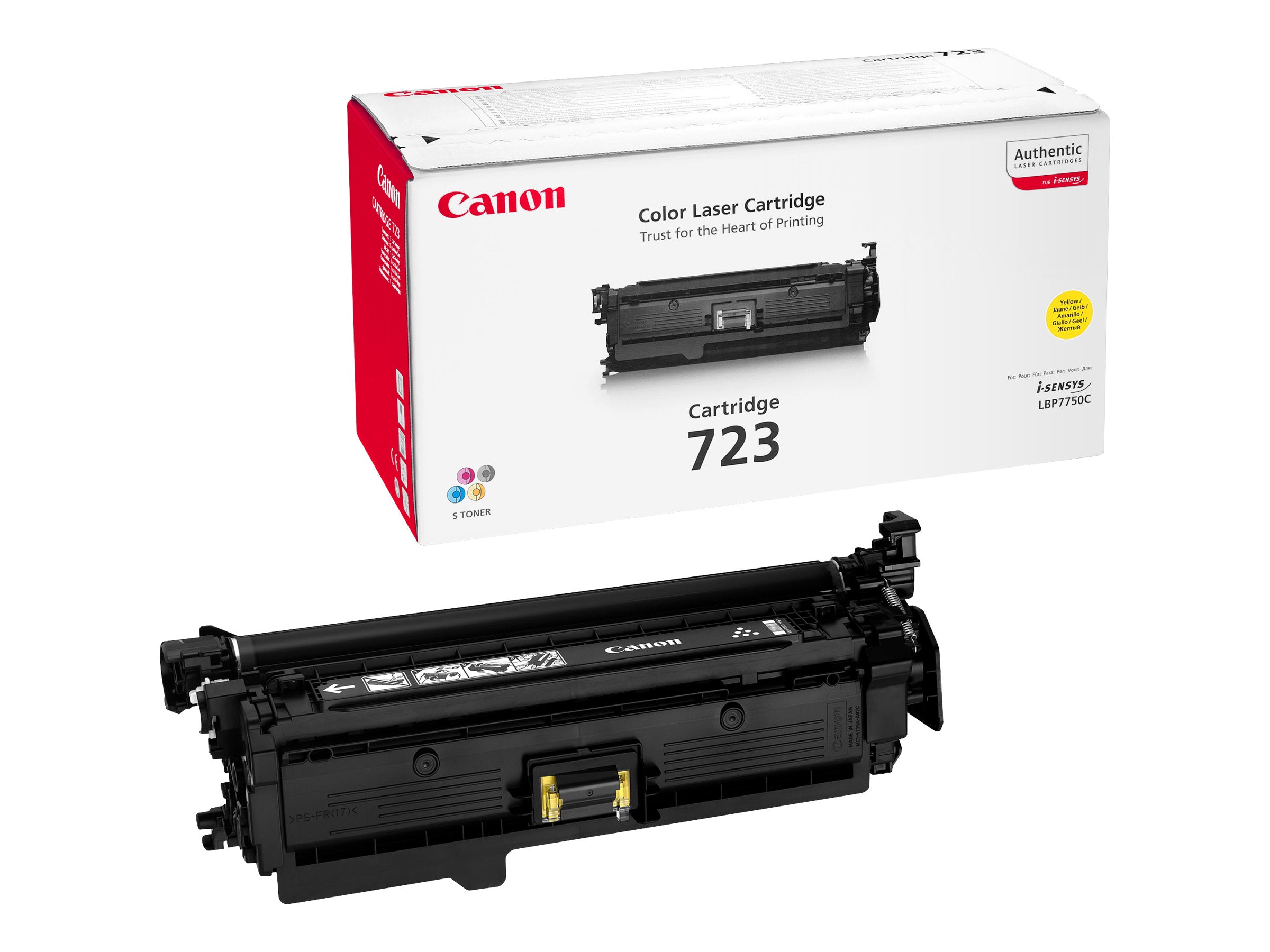 CANON 723 Toner gelb Standardkapazität Vorderansicht