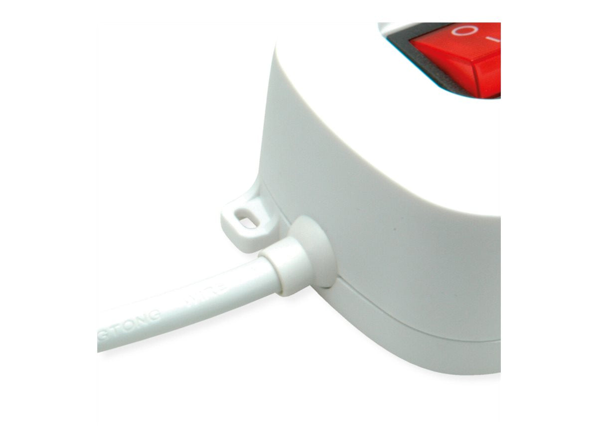 ROLINE 3-fach Steckdosenleiste mit Schalter USB-Charger A+C 3m - Vorderansicht