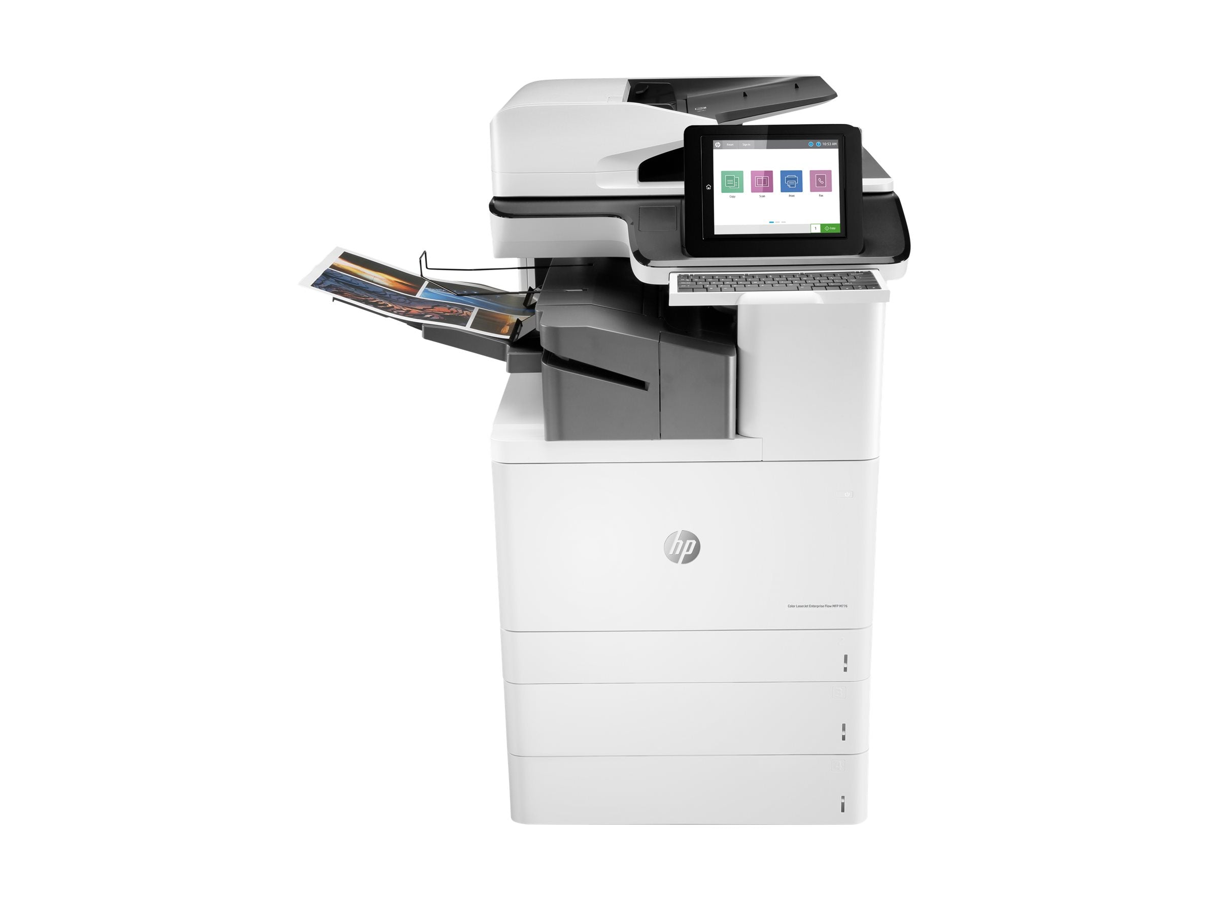 HP LaserJet Enterprise Flow MFP M776zs Multifunktionsdrucker Vorderansicht