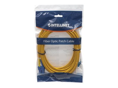 INTELLINET LWL Kabel LC/SC OS2 1m gelb 9/125um Duplex Singlemode Verpackung