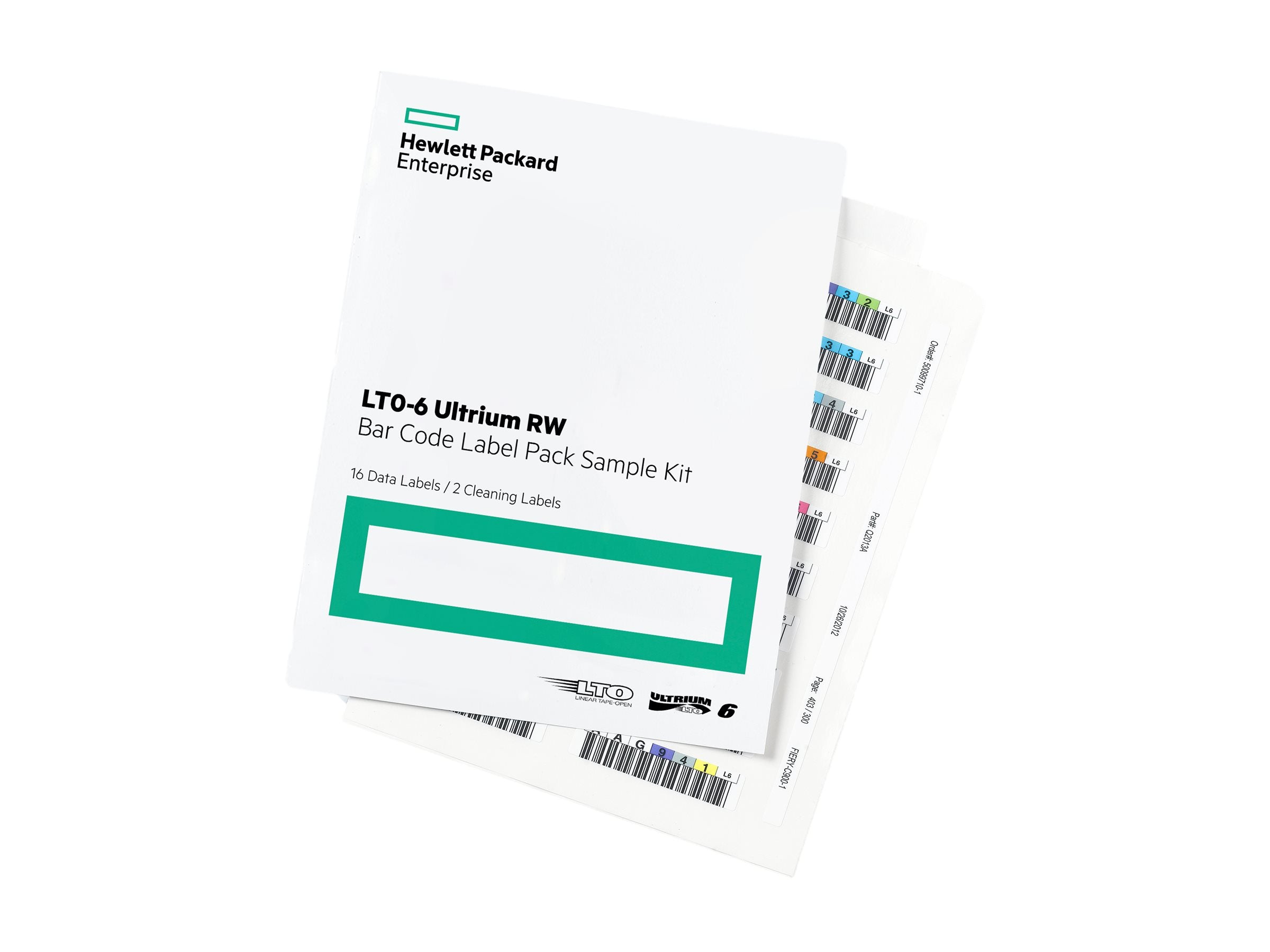 HPE LTO Ultrium 6 RW Bar Code Label Pack - Vorderansicht