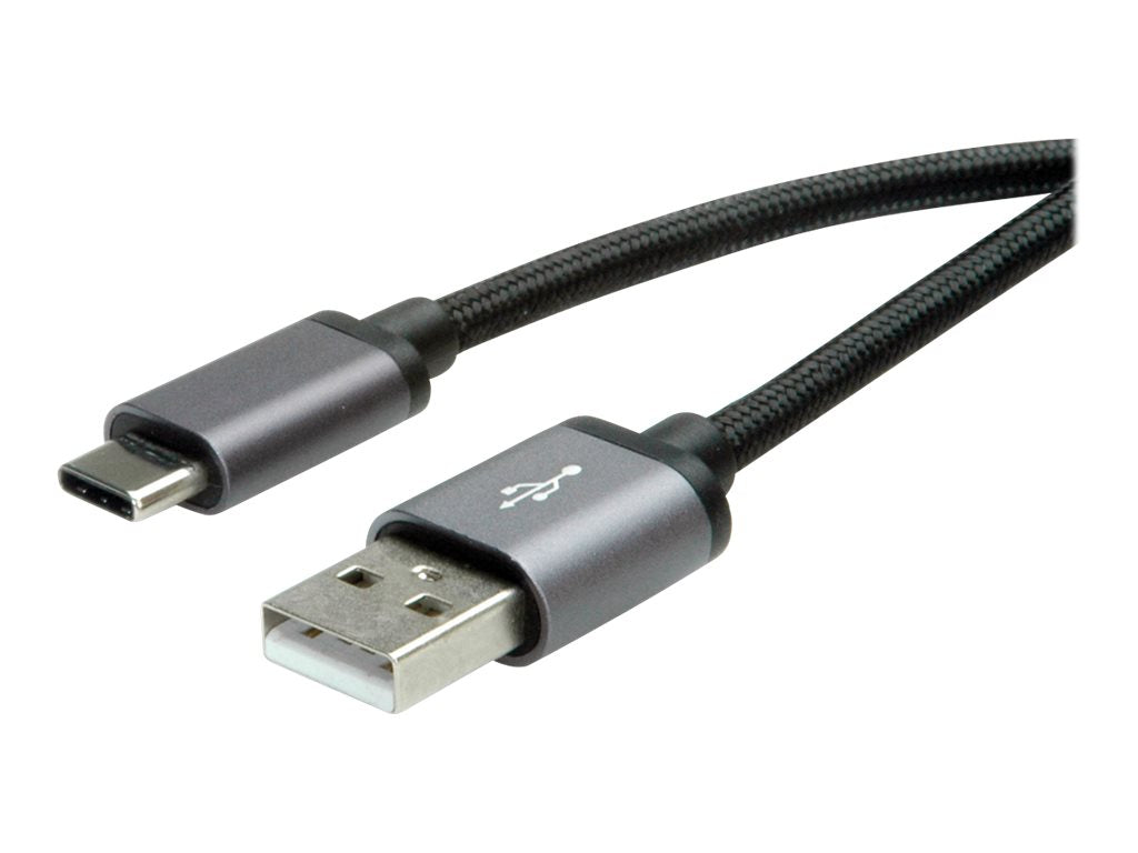 ROLINE USB 2.0 Kabel Typ C - Typ A ST/ST schwarz 1,8m Detailansicht