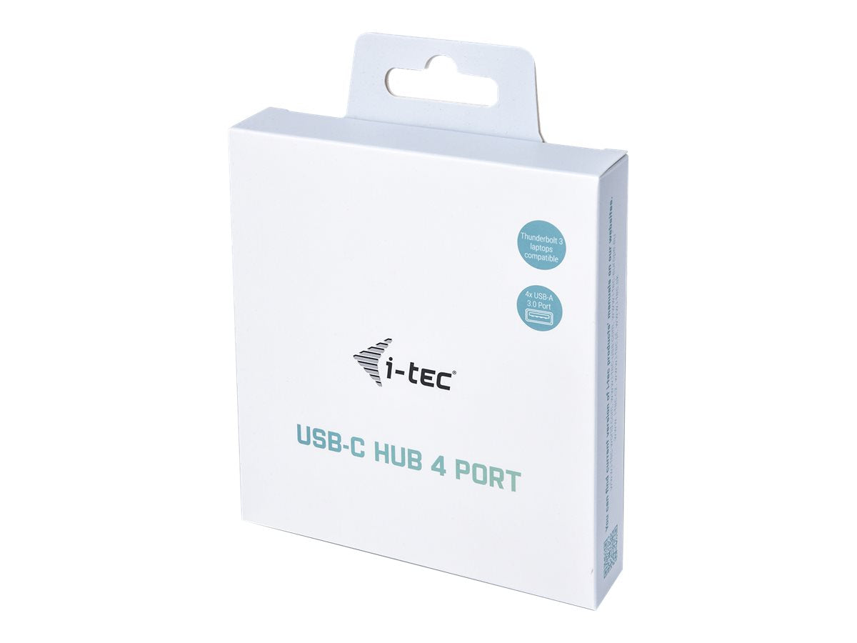 I-TEC USB C Metal HUB 4 Port Rückansicht
