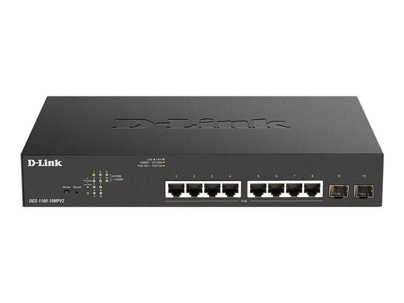 D-LINK DGS-1100-10MPV2/E 10-Port Layer2 PoE+ Gigabit Smart Switch Verpackung