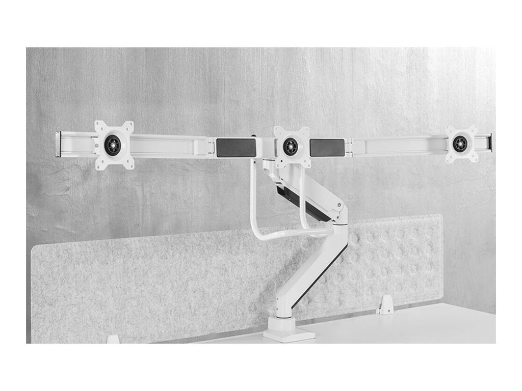 NEOMOUNTS NM-D775DX3 Tischhalterung montiert am Schreibtisch