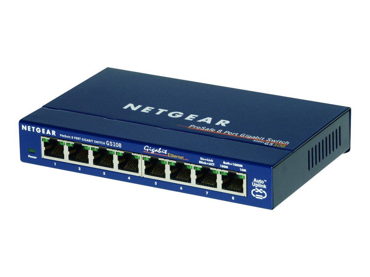 NETGEAR 8-Port Gigabit unmanaged Switch Rückansicht