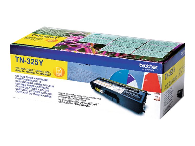 BROTHER TN-325 Toner gelb Seitenansicht