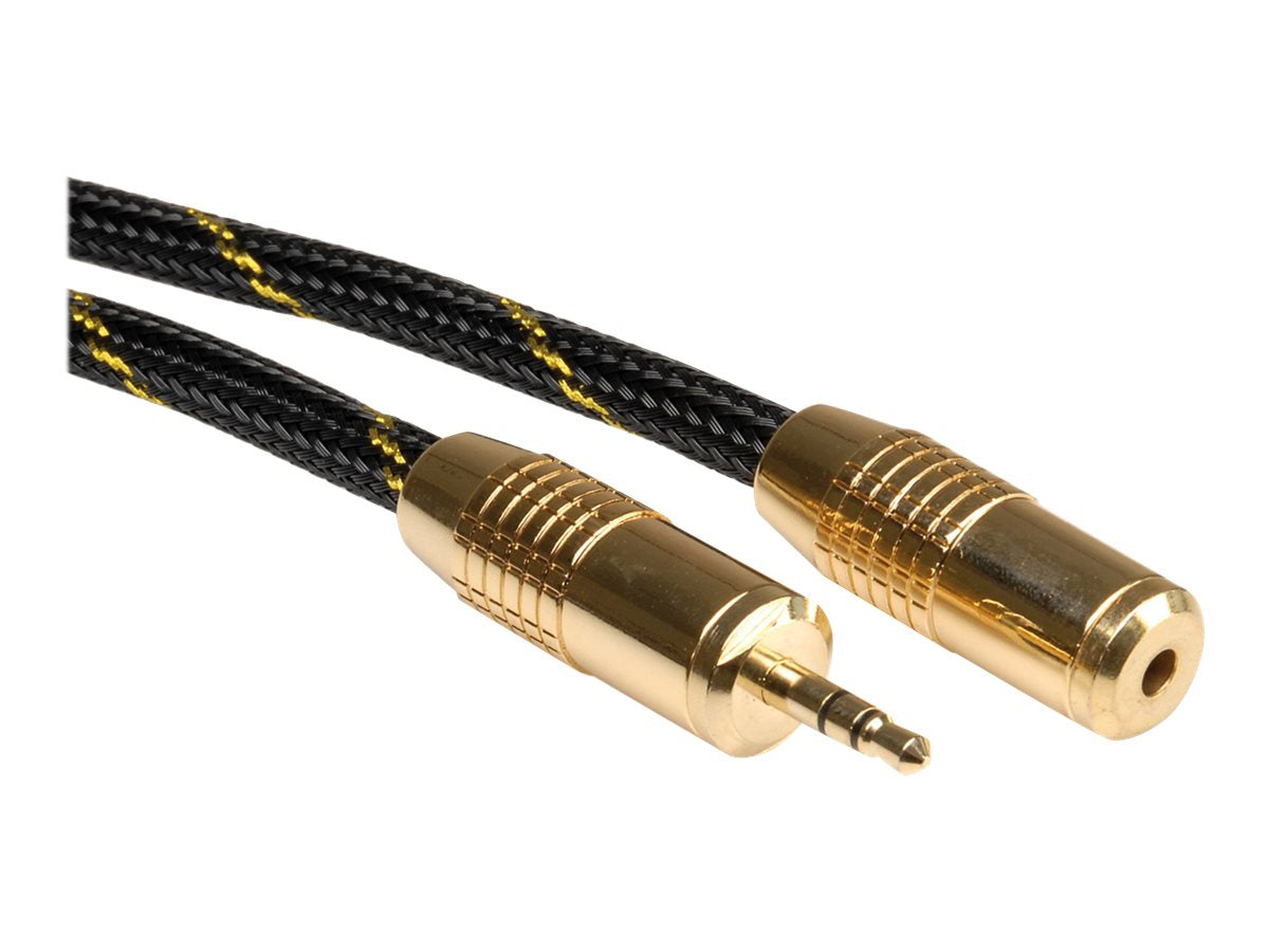 ROLINE GOLD 3,5mm Audio-Verlängerungskabel Stecker / Buchse 5m - Verpackung