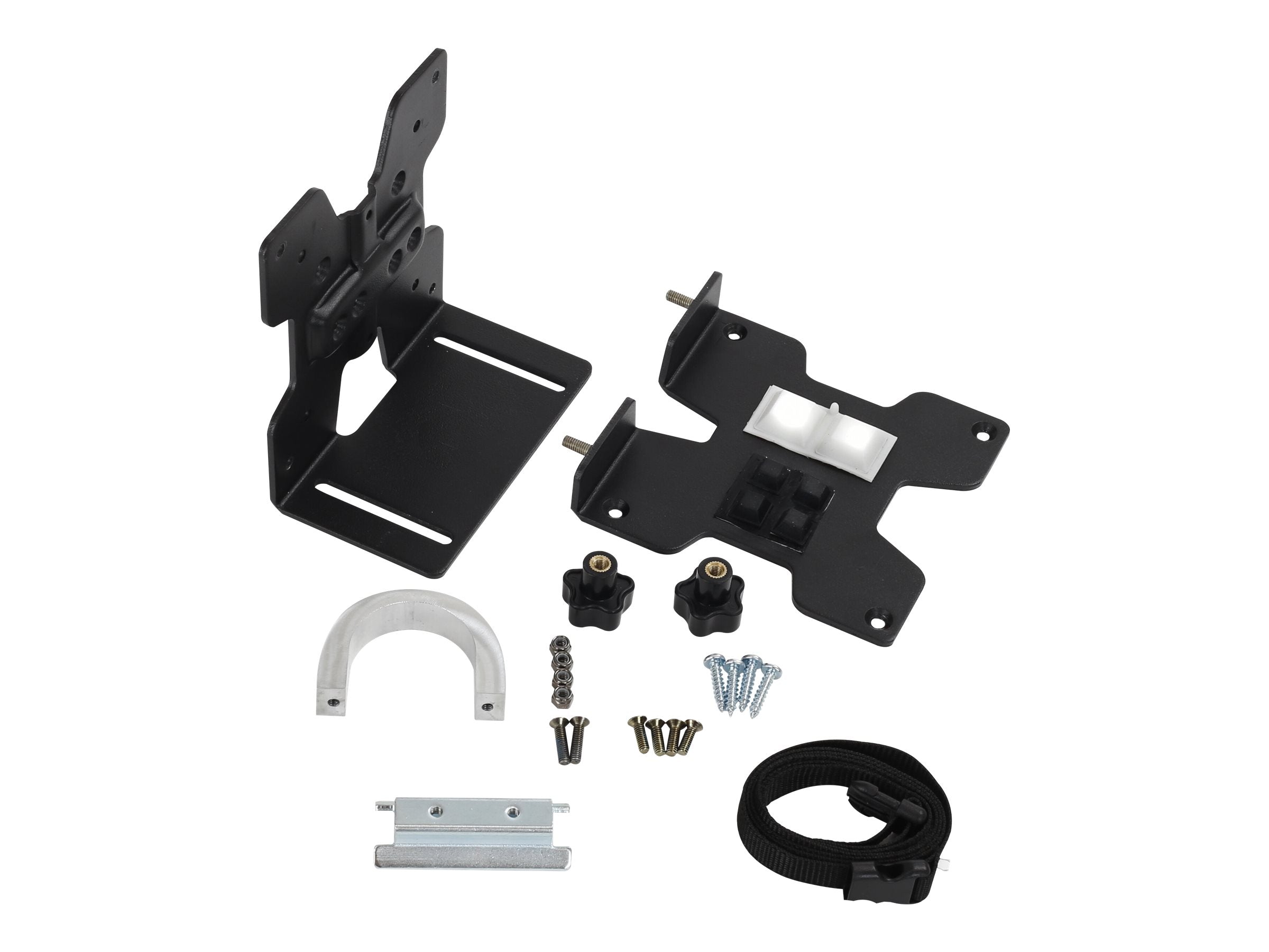 Vorderansicht des ERGOTRON universal Thin-Client-Halters schwarz