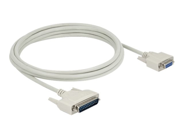 DELOCK Serielles Kabel D-Sub 25 Stecker zu D-Sub 9 Buchse 3m - Vorderansicht
