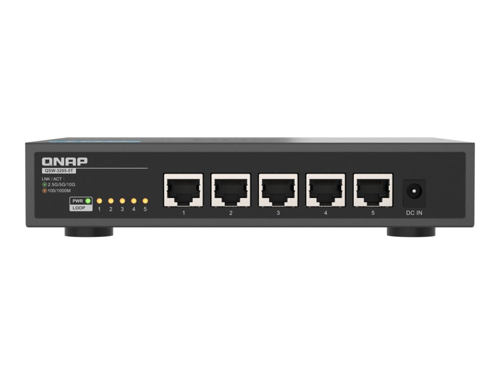 QNAP QSW-3205-5T 5 ports 10GbE unmanaged switch Vorderansicht