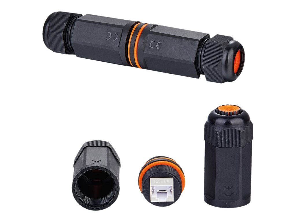 VALUE RJ-45 Kupplung geschirmt Kat.6A Class EA Outdoor/Industrie schwarz - Vorderansicht