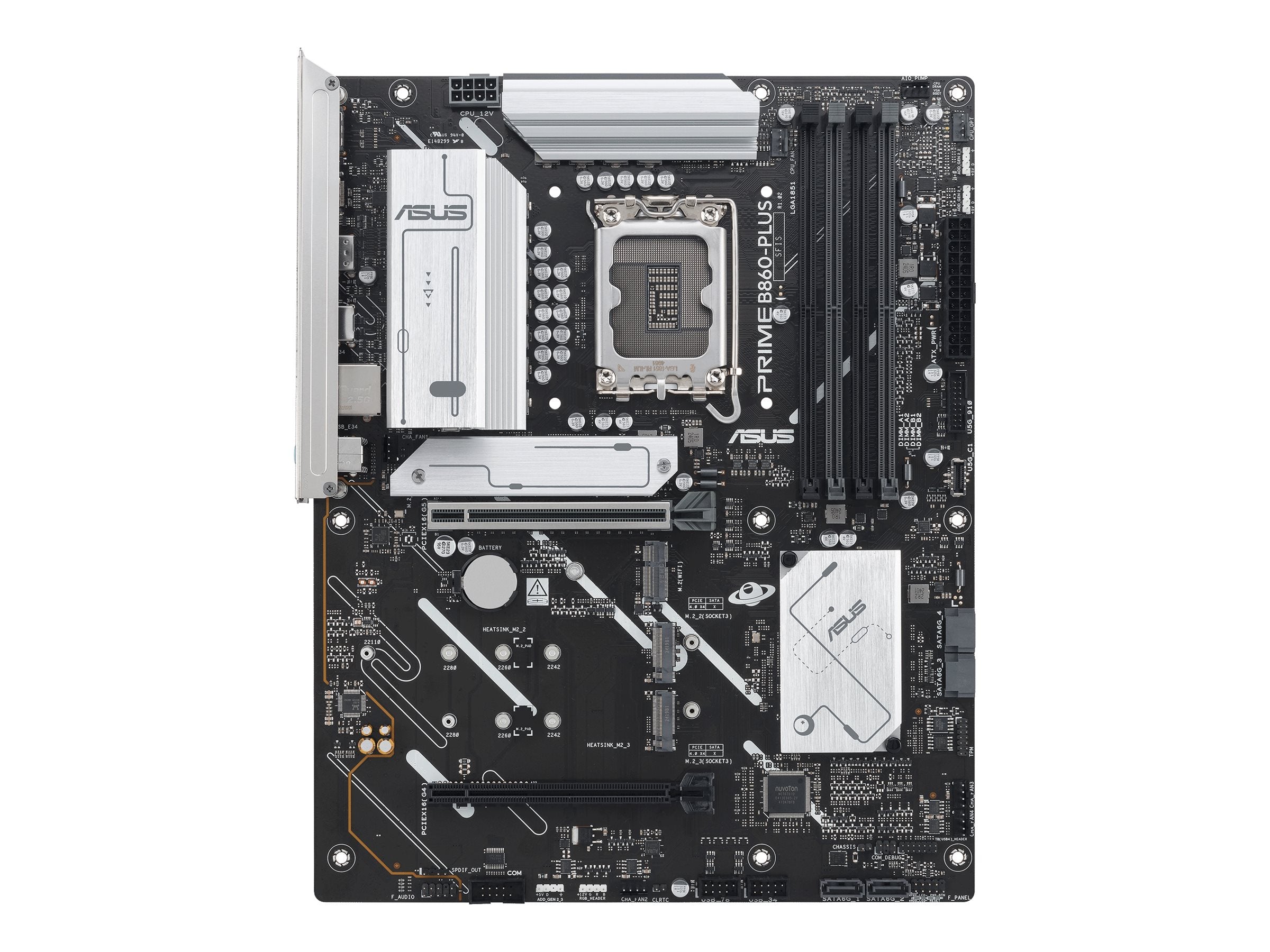 ASUS PRIME B860M-A-CSM LGA1851 DDR5 mATX MB - Vorderansicht