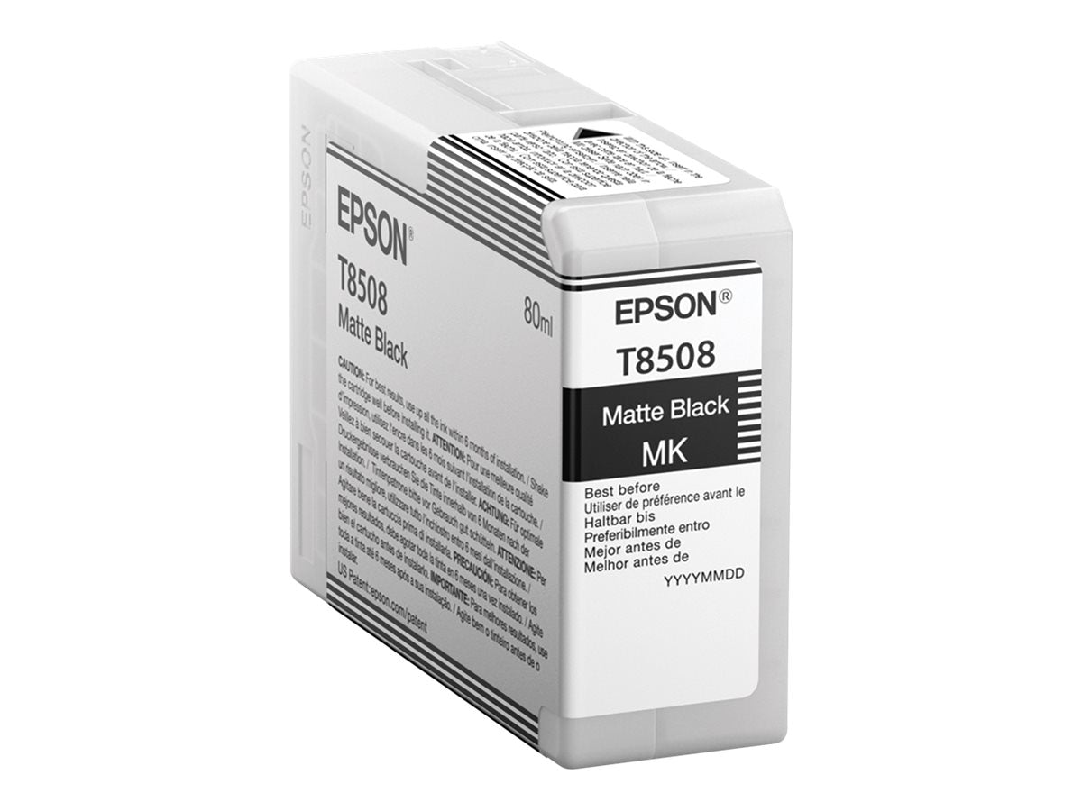 EPSON Singlepack Matte Black T85080N UltraChrome HD ink 80ml - Vorderansicht