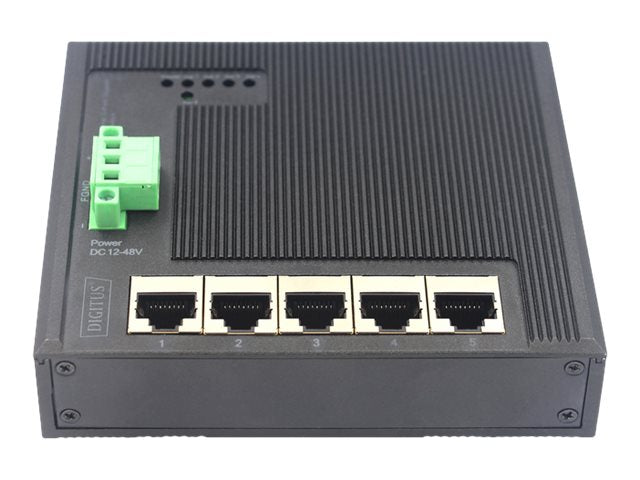 DIGITUS N-651126 Industrial 5-Port Gigabit Flat Switch Detailansicht