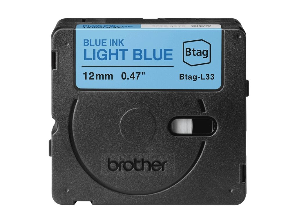 BROTHER 12MM BTAGL33 Ribbon Blue on Light Blue - Verpackung