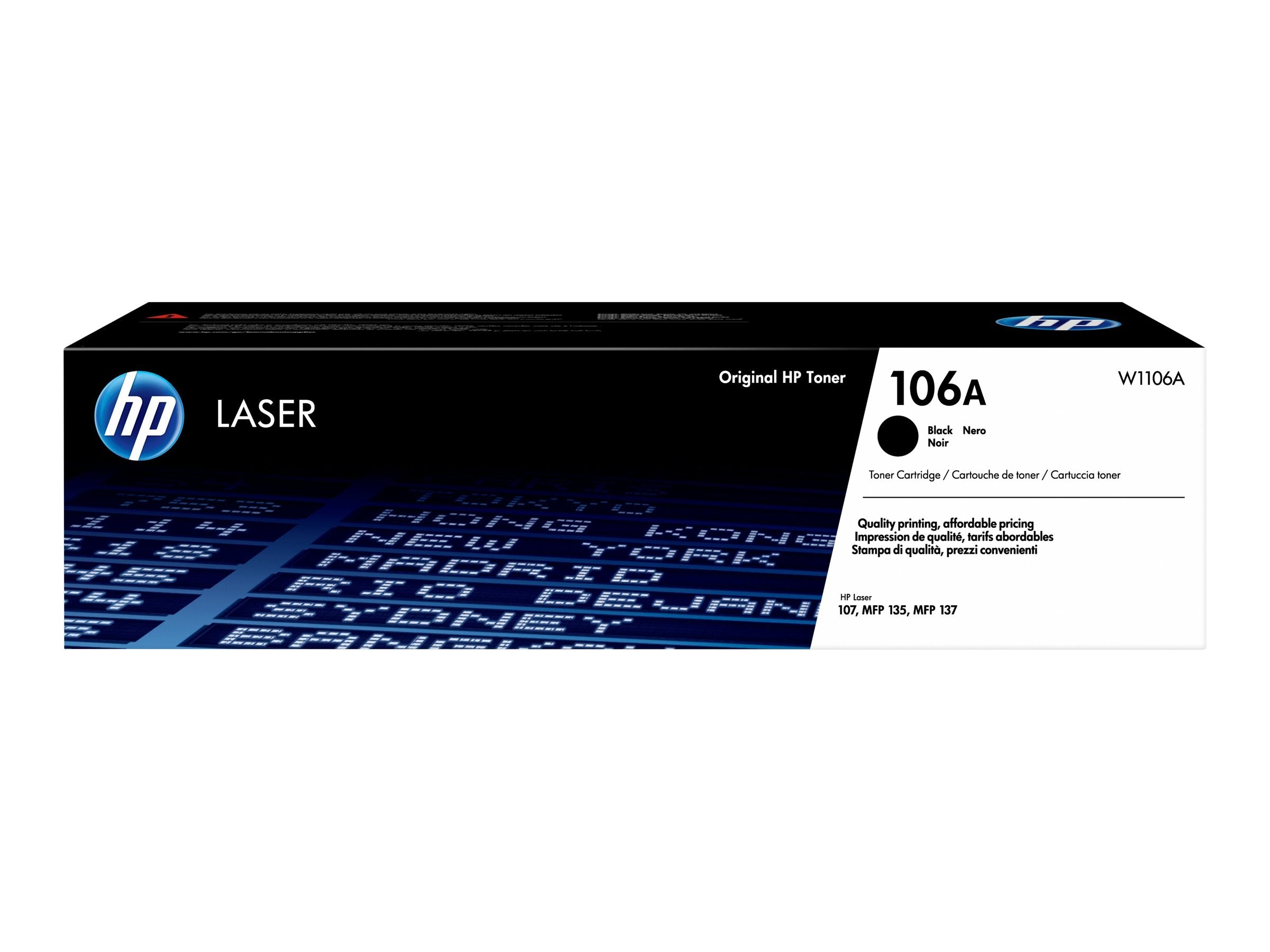 HP 106A Black Original Laser Toner Cartridge Vorderansicht