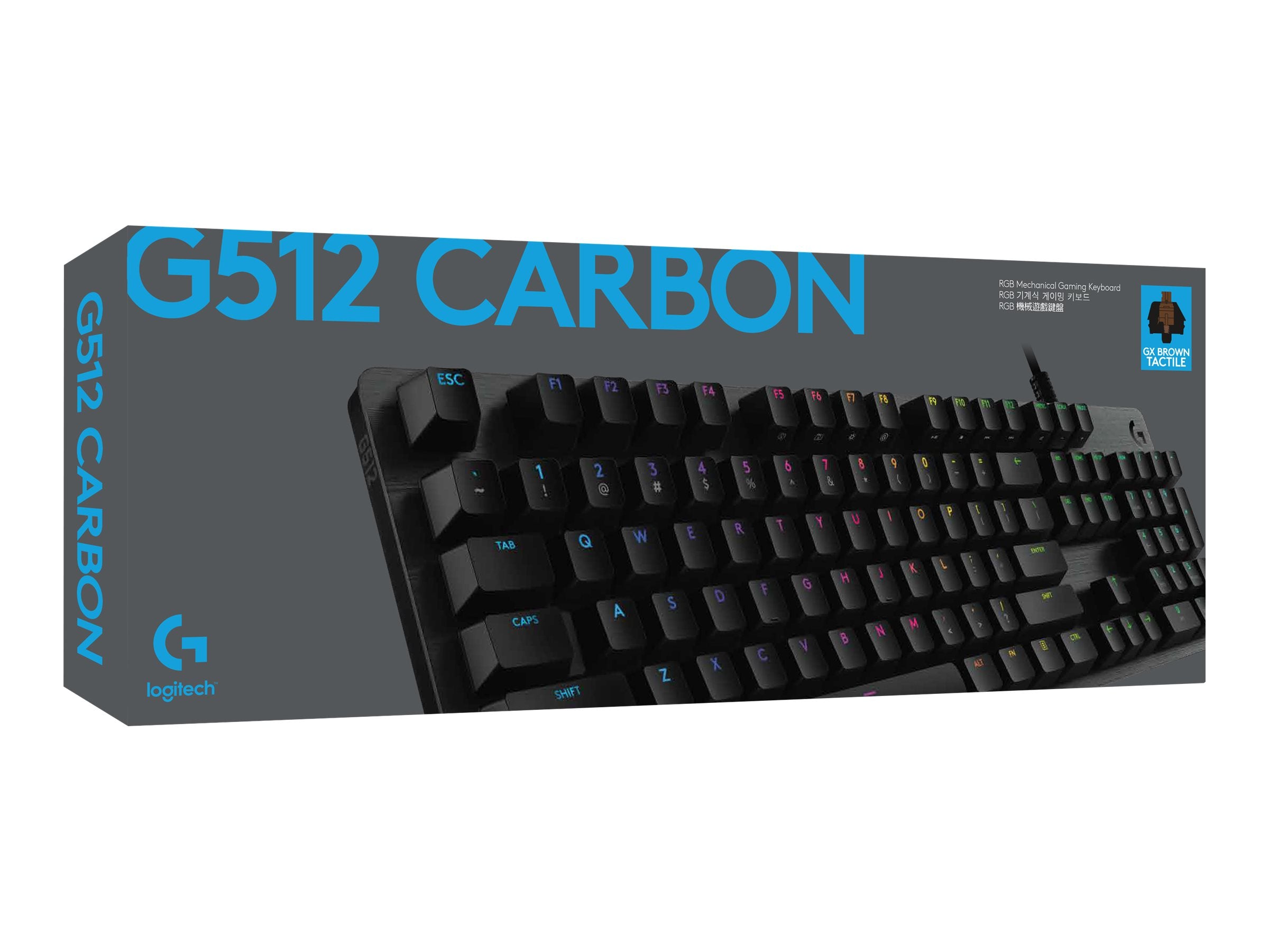 LOGITECH G512 CARBON LIGHTSYNC RGB Gaming Tastatur - Seitenansicht