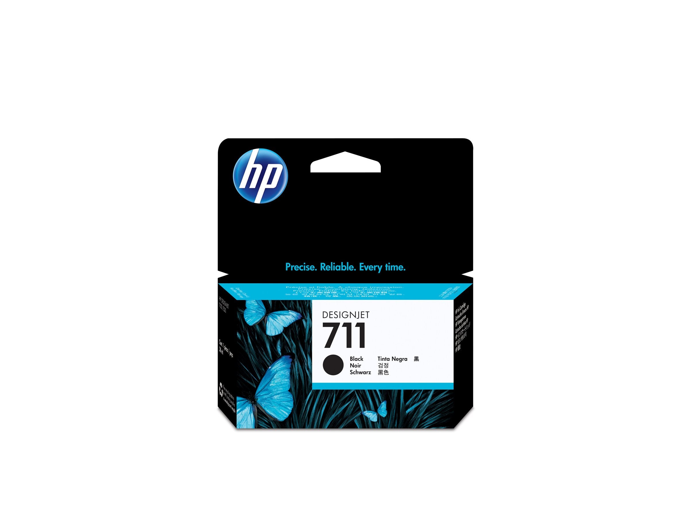 HP 711 Original Tinte schwarz auf Drucker