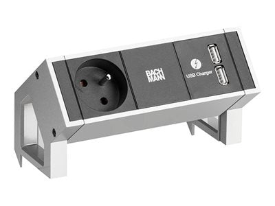 BACHMANN DESK2 1xUTE 1xUSB Charger Vorderansicht