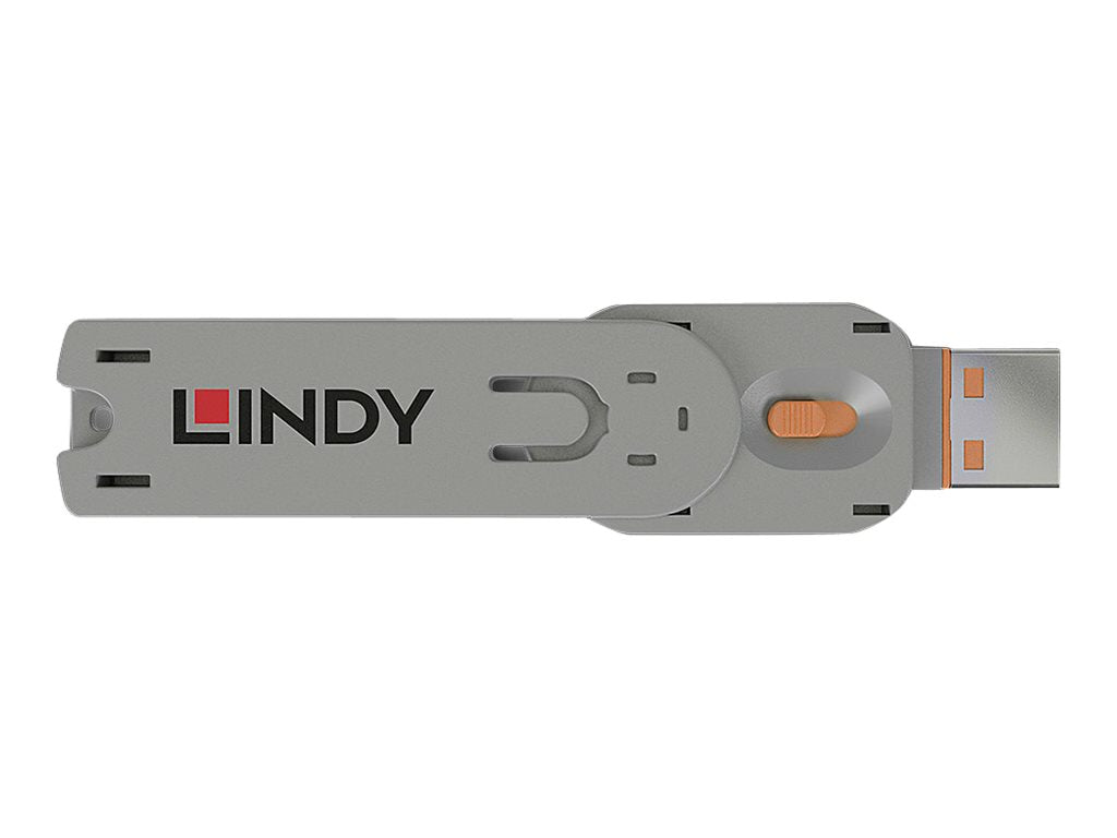 LINDY Schlüssel für USB Port Schloss orange - Vorderansicht