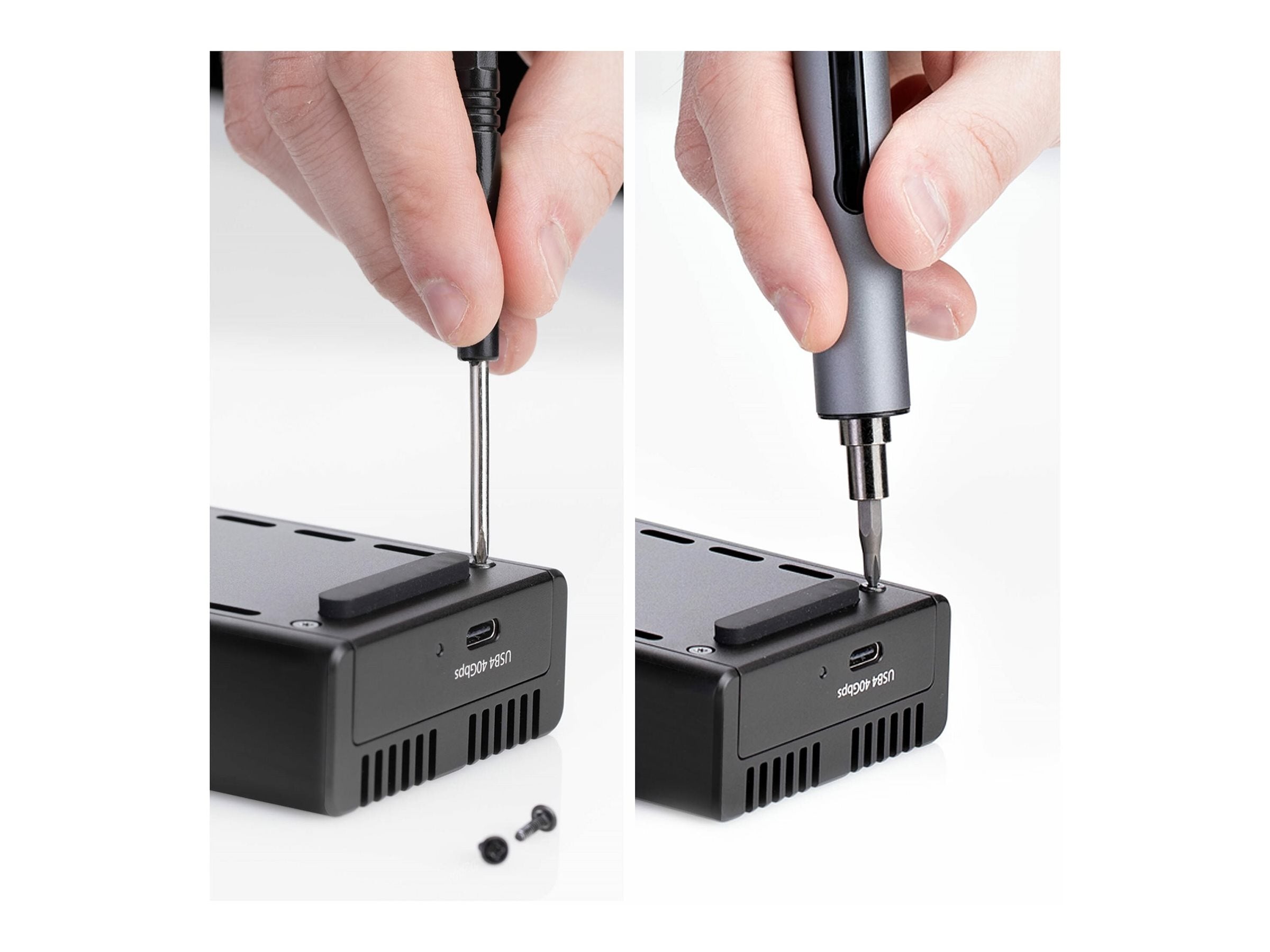 STARTECH.COM USB4m.2 NVMe Gehäuse 40Gbps Externes USB-C Thunderbolt NVMe SSD Gehäuse Aluminium-Kuhlkörpergehäuse B+M und M-Key