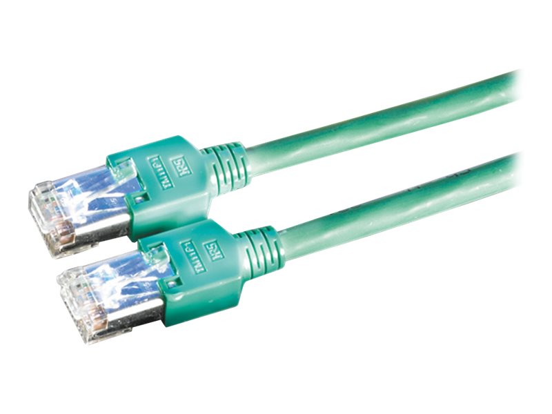 DÄTWYLER Patchkabel Kat.5e Class D S/UTP CU 5502 flex LSOH Hirose TM11 grün 1m - Vorderansicht