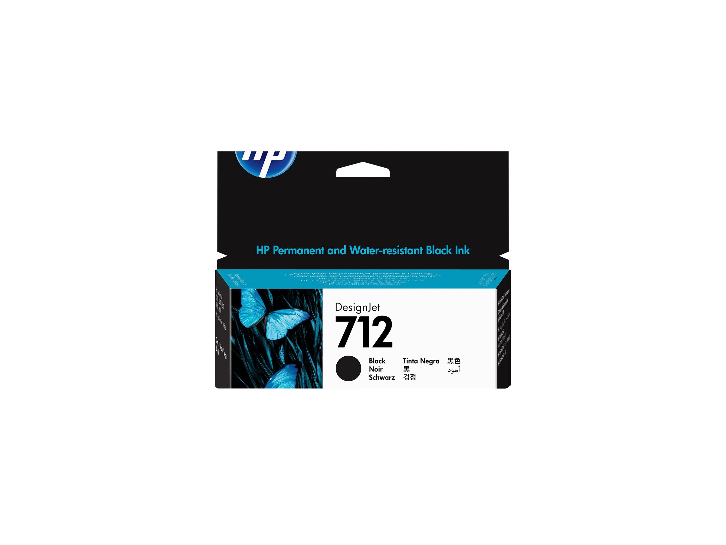 HP 712 38-ml Black DesignJet Ink Cartridge Vorderansicht