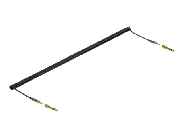 DELOCK Spiralkabel 3,5 mm Klinkenstecker Vorderansicht