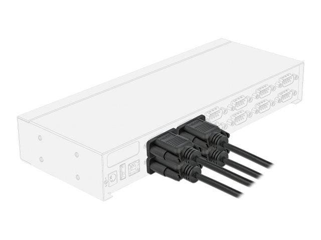 DELOCK Seriell Kabel RS-232 Sub-D9 Stecker zu Buchse 1m Verpackung