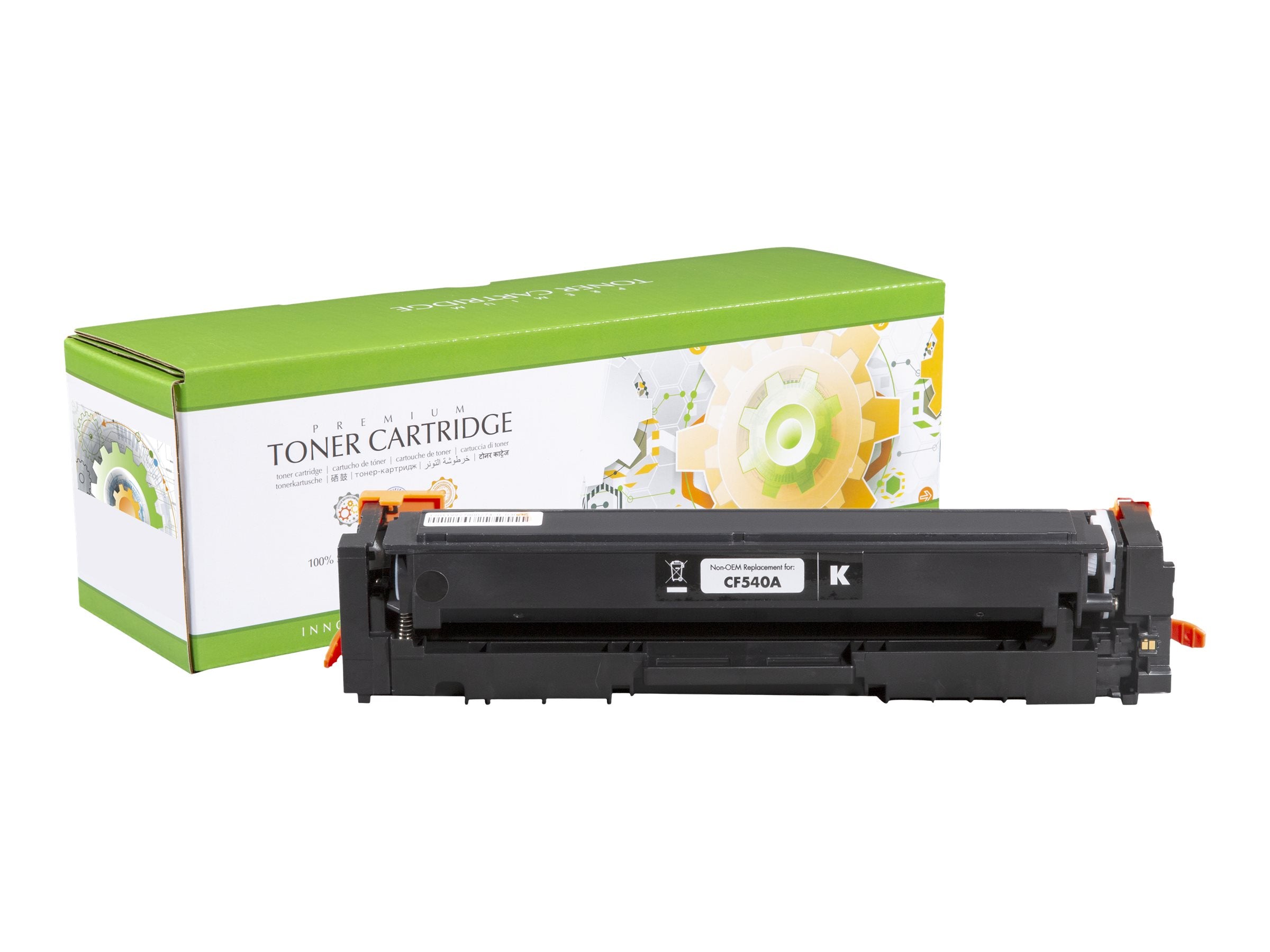 STATIC Tonerpatrone kompatibel mit HP CF540A schwarz - Vorderansicht