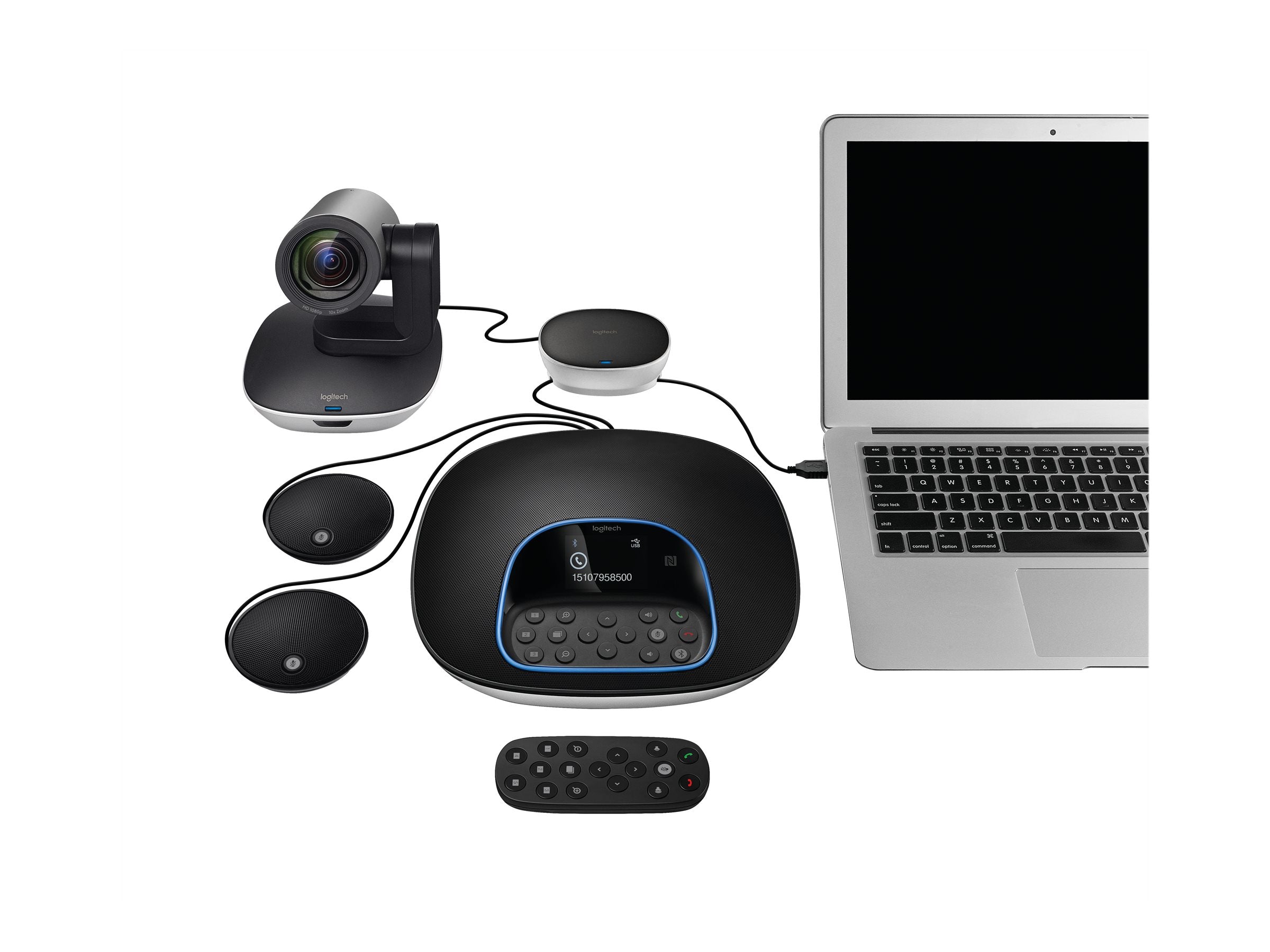 LOGITECH GROUP Expansion Mikrofonset Vorderansicht