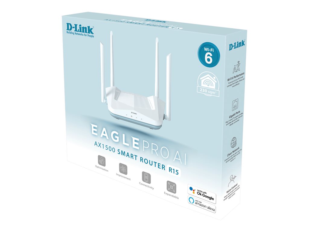 D-LINK R15 Eagle Pro AI AX1500 Smart Router Verpackung