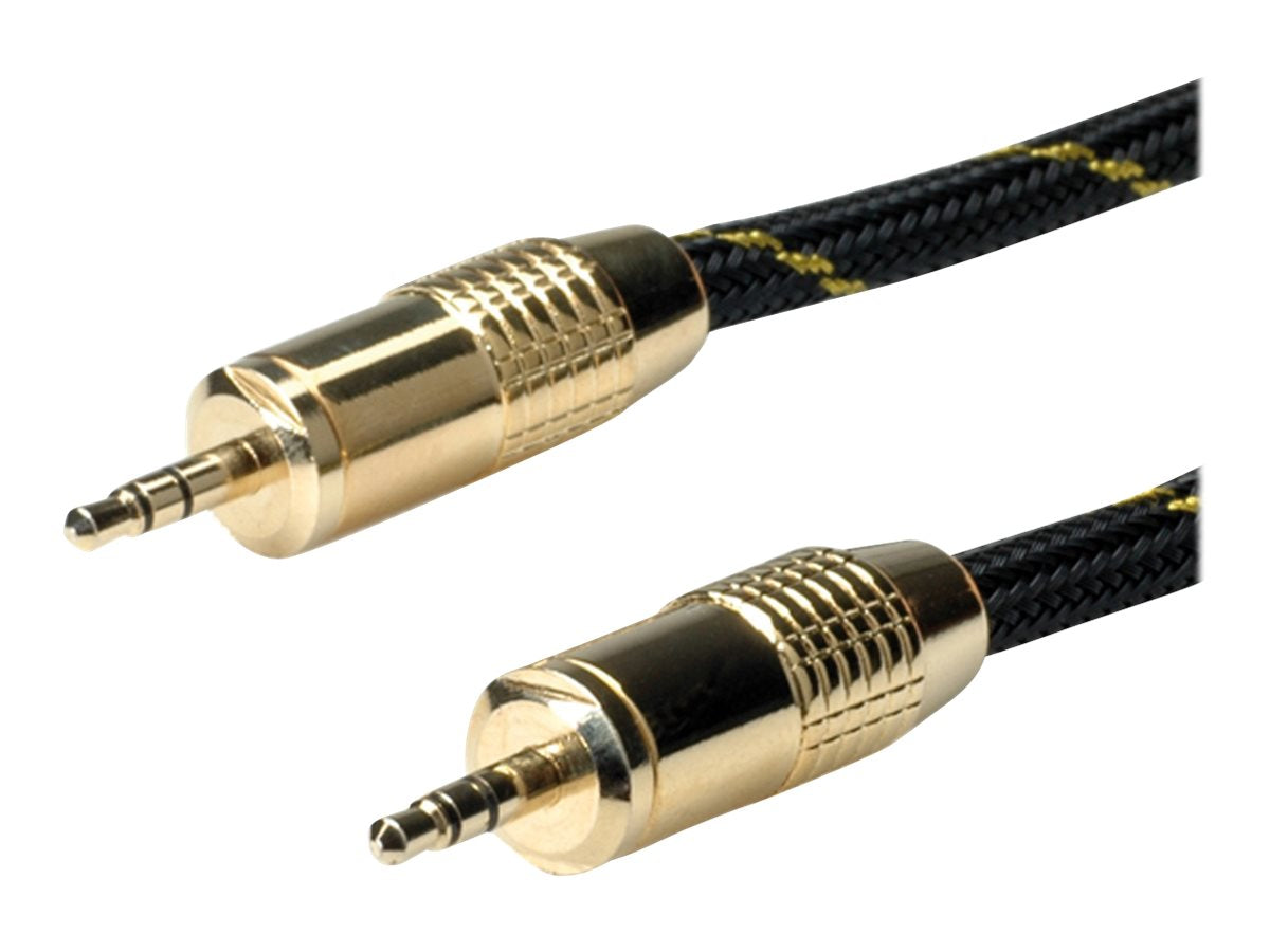 ROLINE GOLD 3,5mm Audio-Verbindungskabel Stecker / Stecker 10m - Vorderansicht