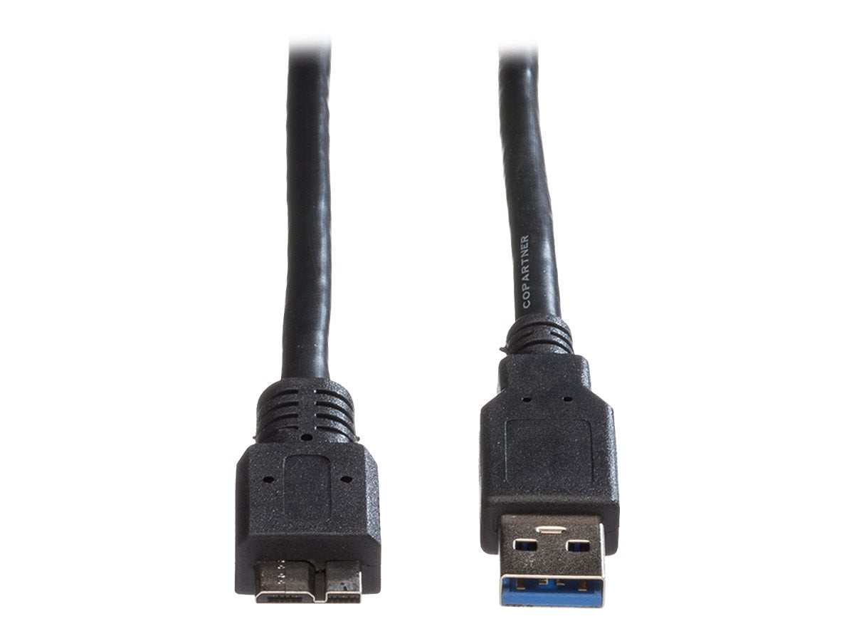 ROLINE USB 3.2 Gen 1 Kabel A ST - Micro B ST schwarz 2m Detailansicht
