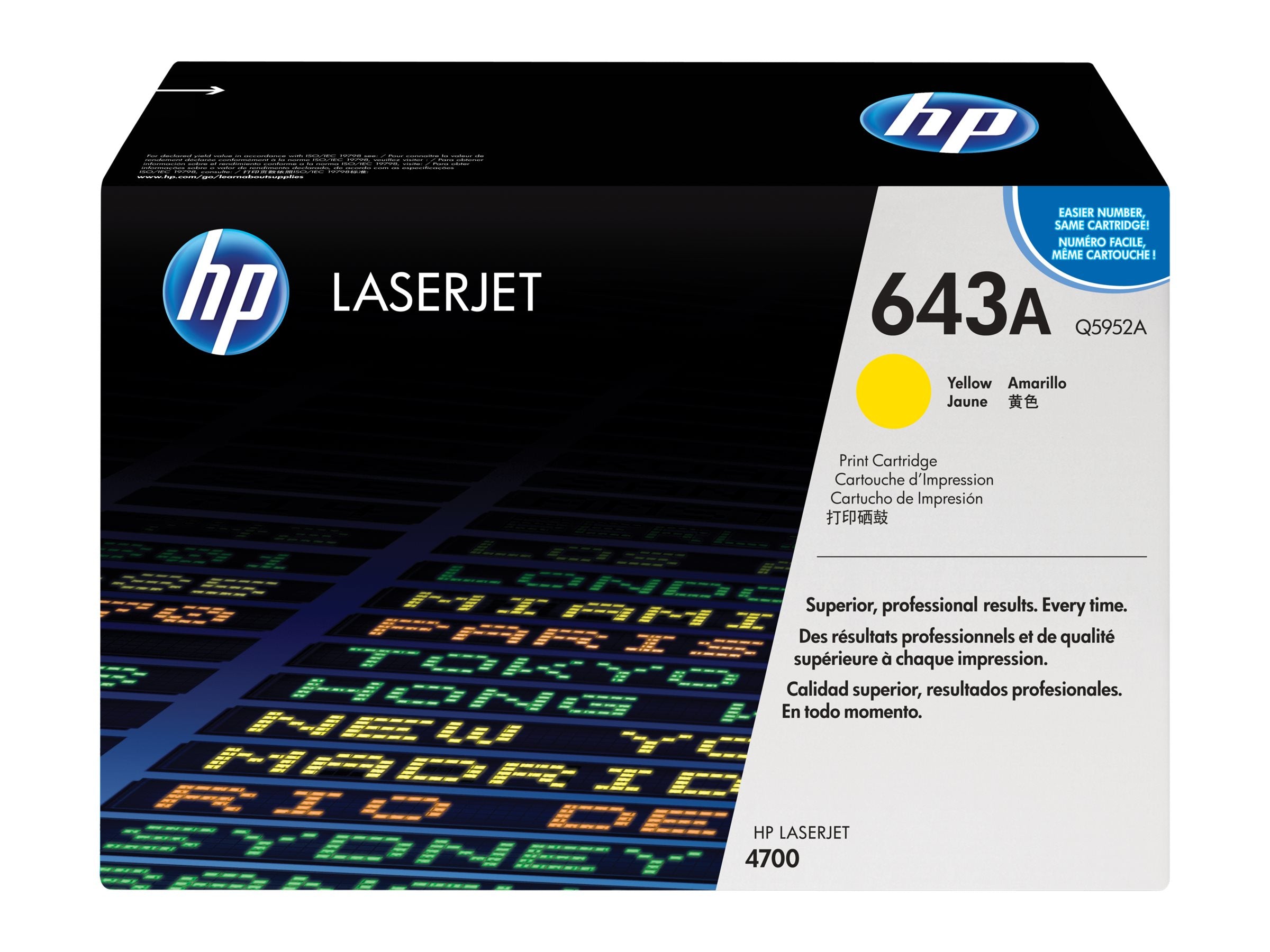 HP 643A Tonerpatrone Vorderansicht