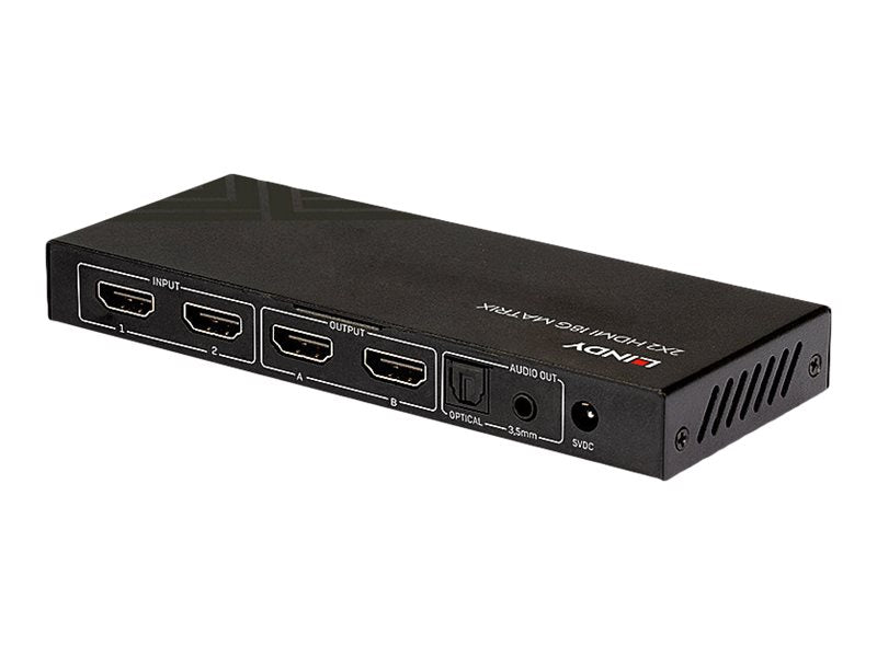 LINDY 2x2 HDMI 18G Matrix Vorderansicht