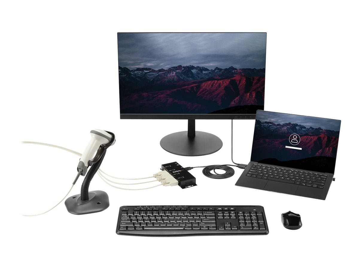 STARTECH.COM 4 Port USB auf Seriell RS232 Adapter Hub - Detailansicht