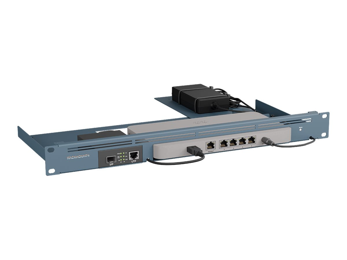 RACKMOUNT Meraki GX50 MX67 Series with Media Converter - Vorderansicht