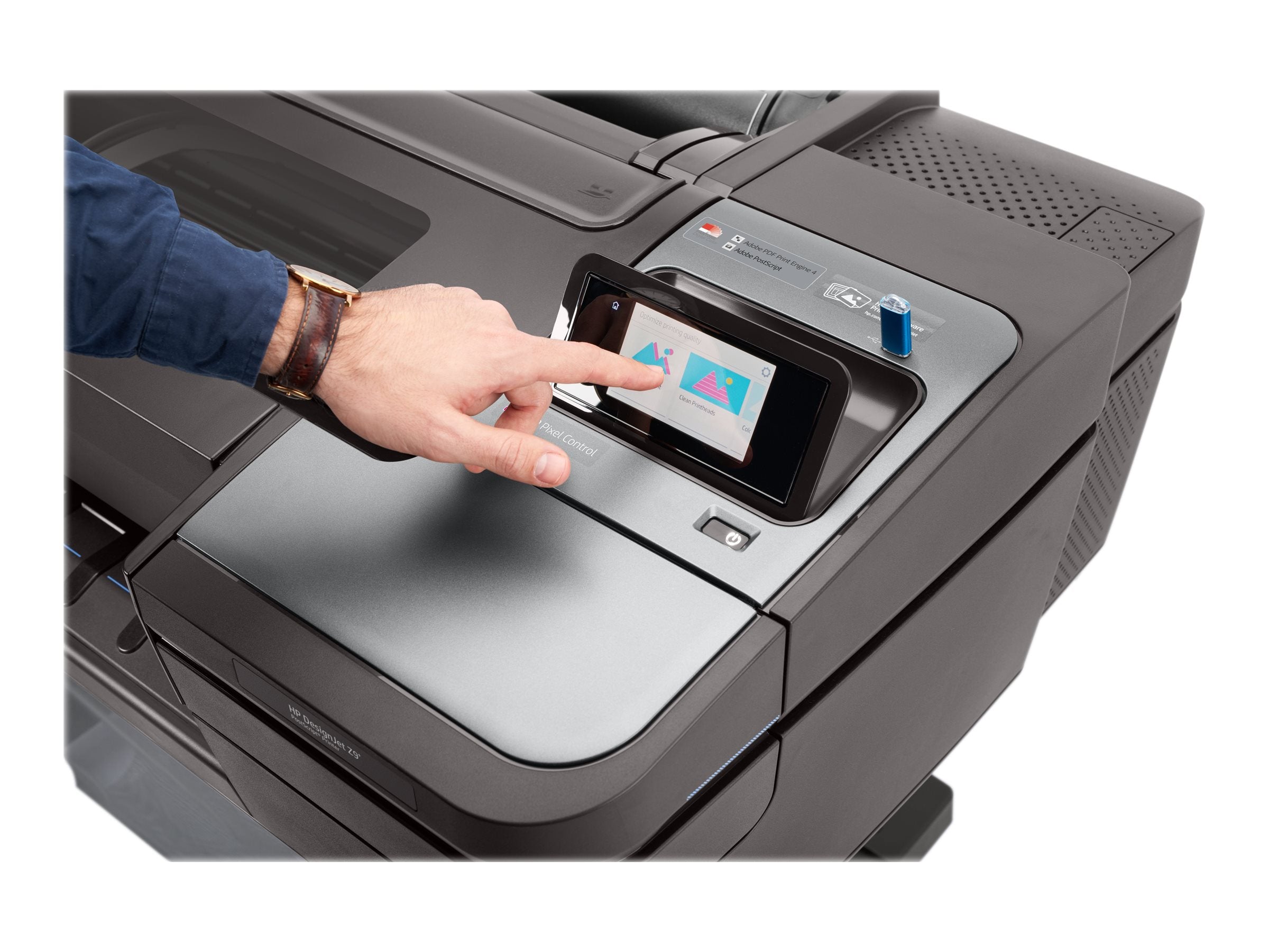 HP DesignJet Z9+ 61cm 24Zoll PostScript Printer - Seitenansicht