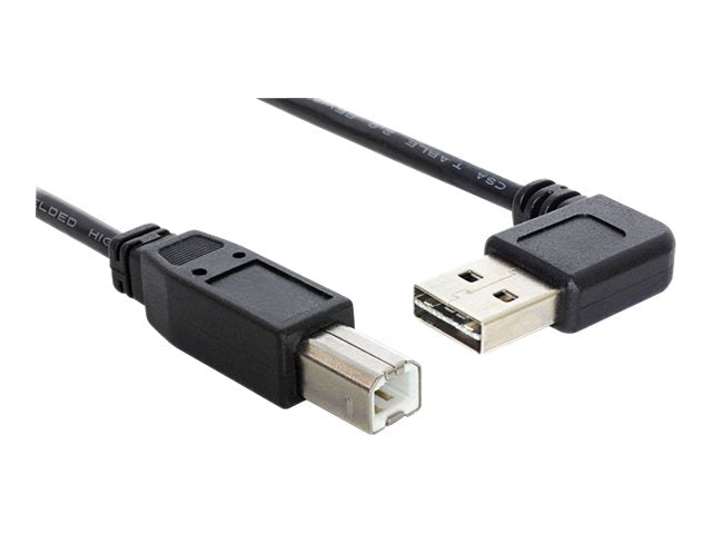 DELOCK Kabel EASY USB 2.0-A 90G gewinkelt > B Stecker/Stecker 3 m - Vorderansicht