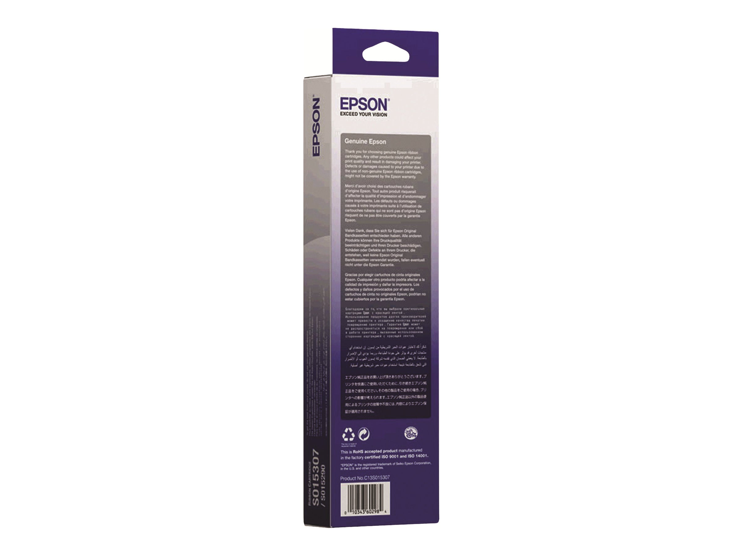 EPSON S015307 Farbband schwarz Vorderansicht