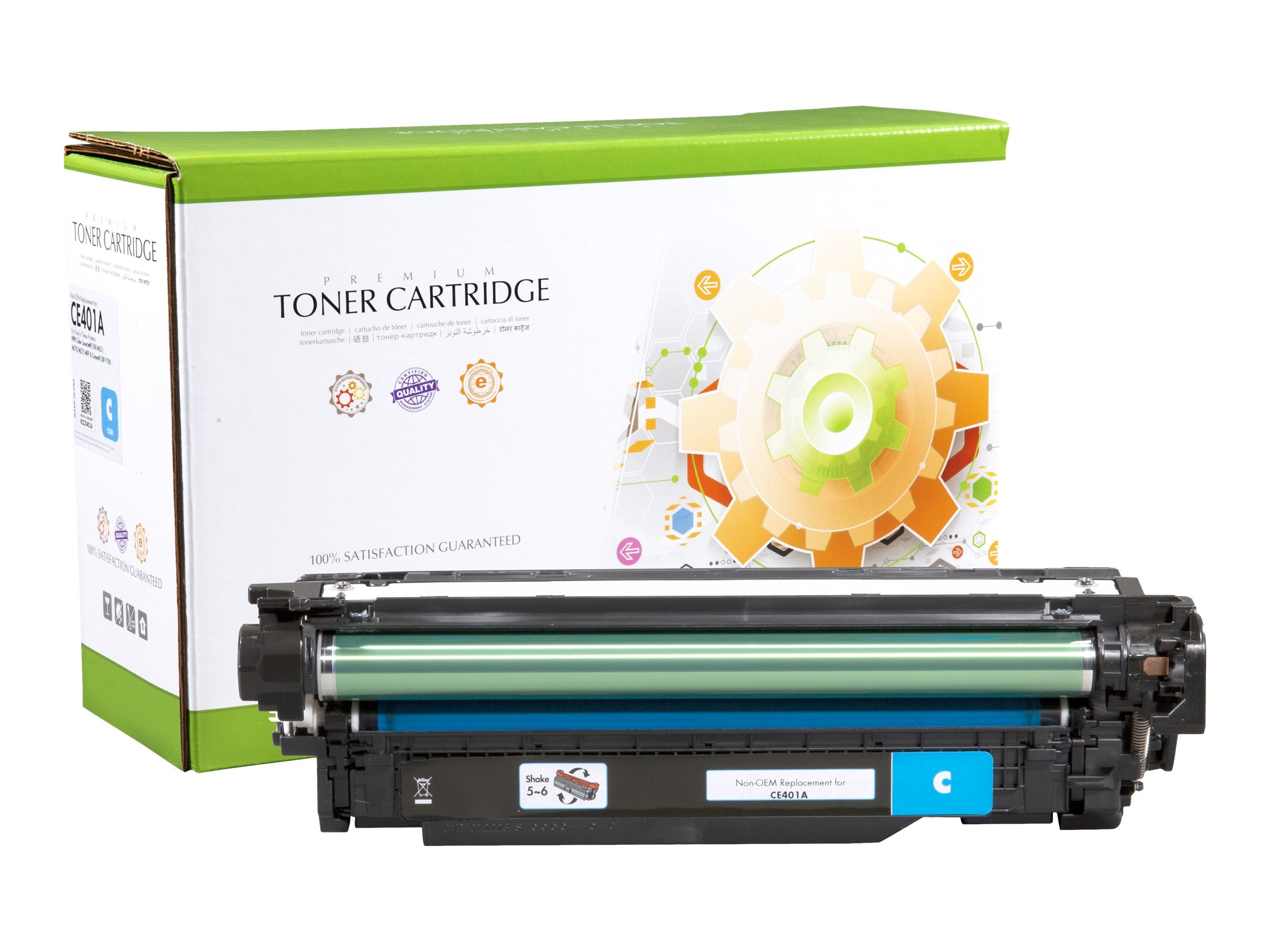 STATIC Tonerpatrone HP CE401A cyan Vorderansicht