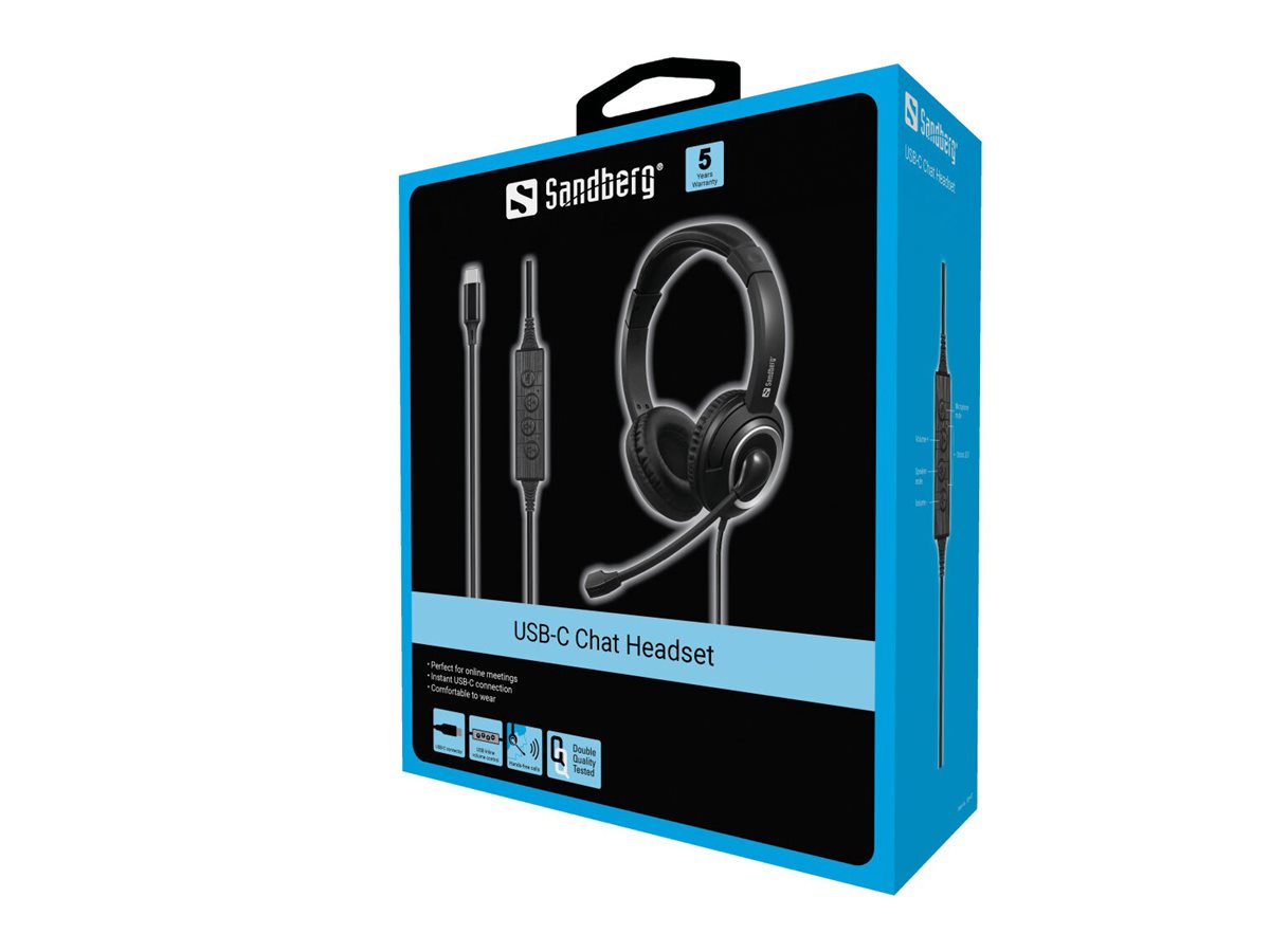 SANDBERG USB-C Chat Headset Vorderansicht