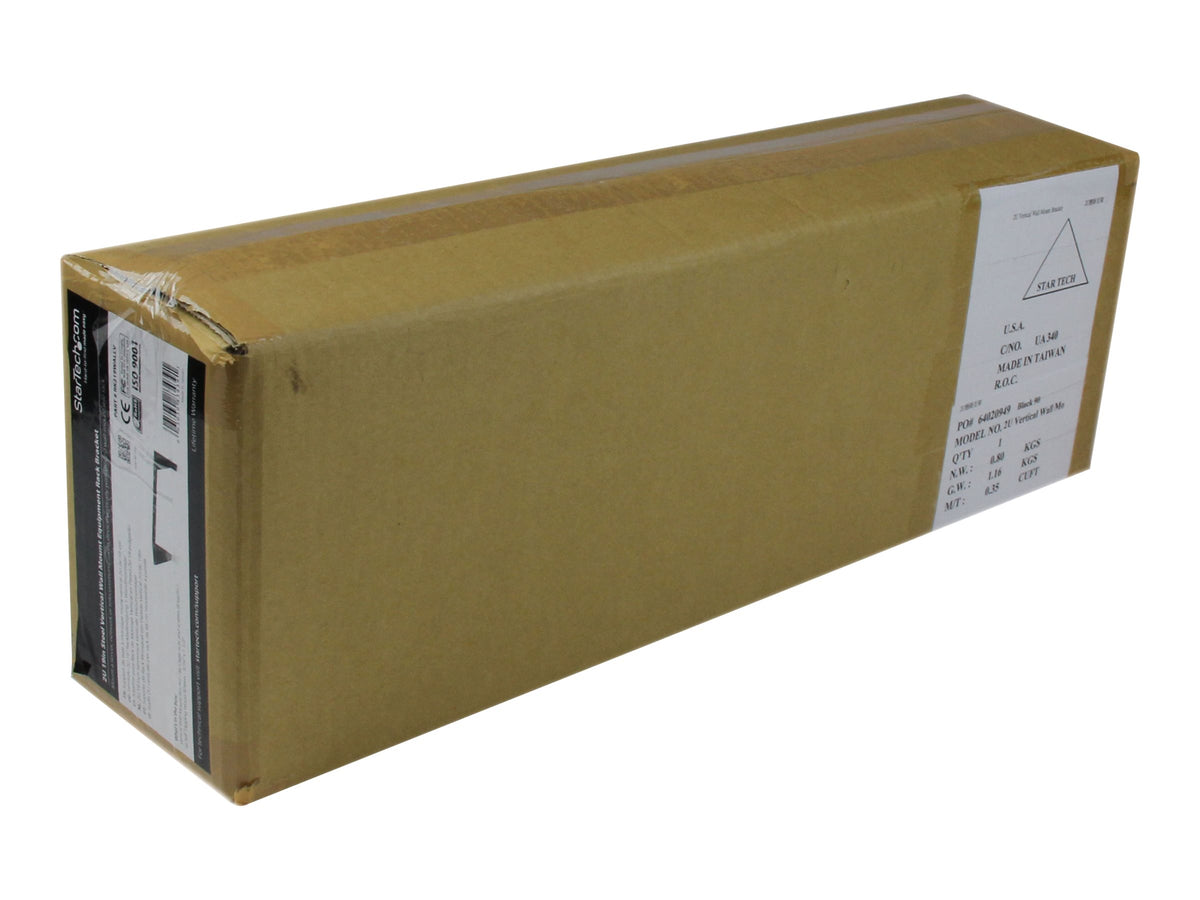 STARTECH.COM 2U 19 Zoll Wandmontage Halterung - Vorderansicht