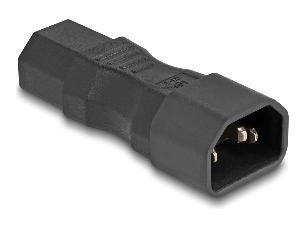 DELOCK Netzadapter IEC 60320 C14 auf C13 Stecker Vorderansicht