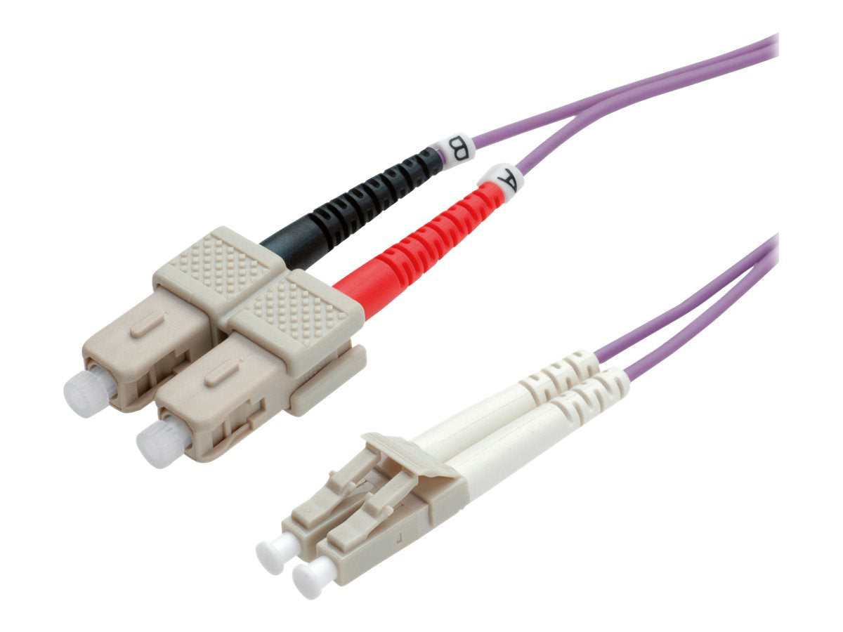 VALUE LWL-Kabel 50/125um OM4 LC/SC violett 2m - Verpackung